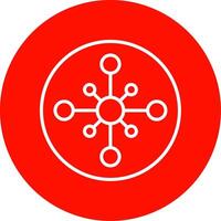 Network Hub Multi Color Circle Icon vector