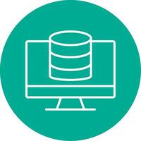 OnMulti Color Circle Database Multi Color Circle Icon vector
