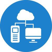 Cloud Computing Multi Color Circle Icon vector