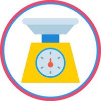 Weighing Machine Flat Circle Icon vector