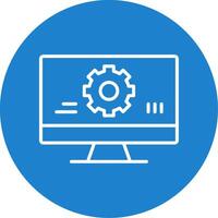 Monitoring Software Multi Color Circle Icon vector