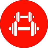 Dumbbell Multi Color Circle Icon vector