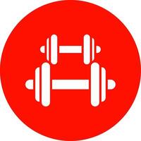 Dumbbell Multi Color Circle Icon vector