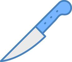 Knife Line Filled Blue Icon vector