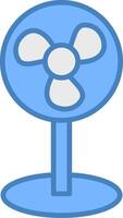 Fan Line Filled Blue Icon vector