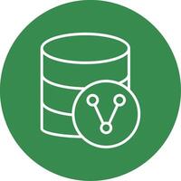 Database Sharing Multi Color Circle Icon vector