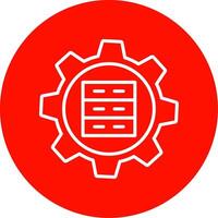 Database Management Multi Color Circle Icon vector