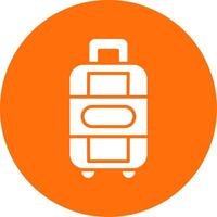 Suitcase Multi Color Circle Icon vector