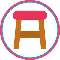 Stool Flat Circle Icon vector