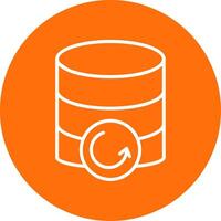 Database Backup Multi Color Circle Icon vector