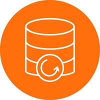 Database Backup Multi Color Circle Icon vector