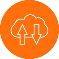 Cloud Computing Multi Color Circle Icon vector
