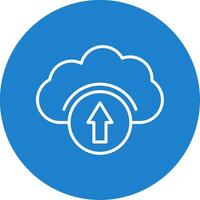 Cloud Drive Multi Color Circle Icon vector
