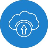 Cloud Drive Multi Color Circle Icon vector