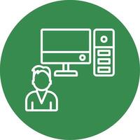 System Worker Multi Color Circle Icon vector