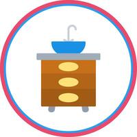 Sink Flat Circle Icon vector