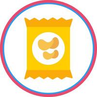 Crisps Flat Circle Icon vector
