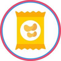 Crisps Flat Circle Icon vector