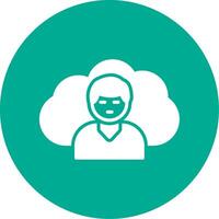 Cloud Client Multi Color Circle Icon vector