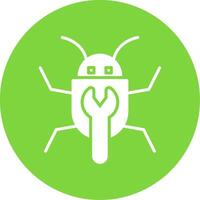 Bug Fixing Multi Color Circle Icon vector