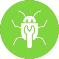 Bug Fixing Multi Color Circle Icon vector