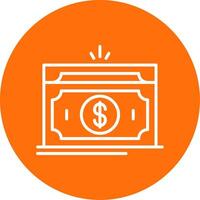 dinero multi color circulo icono vector