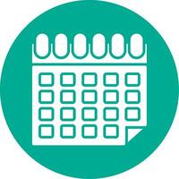 Calendar Multi Color Circle Icon vector