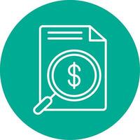 Money Search Multi Color Circle Icon vector