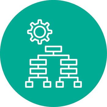 Hierarchy Multi Color Circle Icon vector