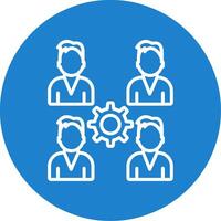 Pro Group Team Multi Color Circle Icon vector