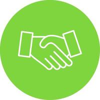 Hand Shake Multi Color Circle Icon vector