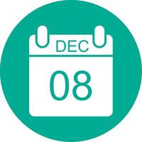 December Multi Color Circle Icon vector