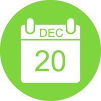 December Multi Color Circle Icon vector