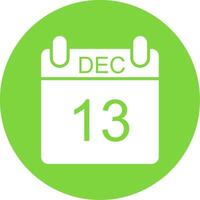 December Multi Color Circle Icon vector