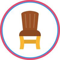 Armchair Flat Circle Icon vector