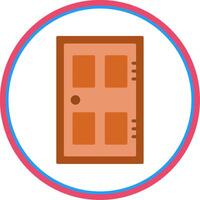 Door Flat Circle Icon vector