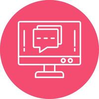Info Chat Multi Color Circle Icon vector