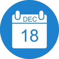 December Multi Color Circle Icon vector