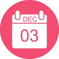 December Multi Color Circle Icon vector