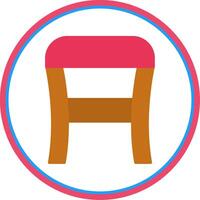 Stool Flat Circle Icon vector