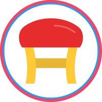 Stool Flat Circle Icon vector