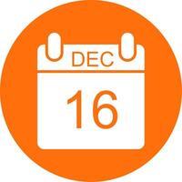 December Multi Color Circle Icon vector