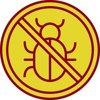 No Bug Vintage Icon Design vector