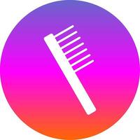 Comb Glyph Gradient Circle Icon Design vector