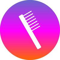 Comb Glyph Gradient Circle Icon Design vector