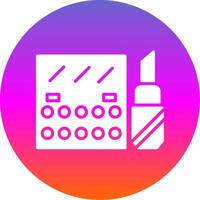 Make Up Glyph Gradient Circle Icon Design vector