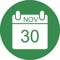 November Multi Color Circle Icon vector