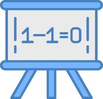 Blackboard Line Filled Blue Icon vector