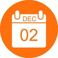 December Multi Color Circle Icon vector