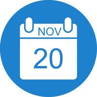 November Multi Color Circle Icon vector